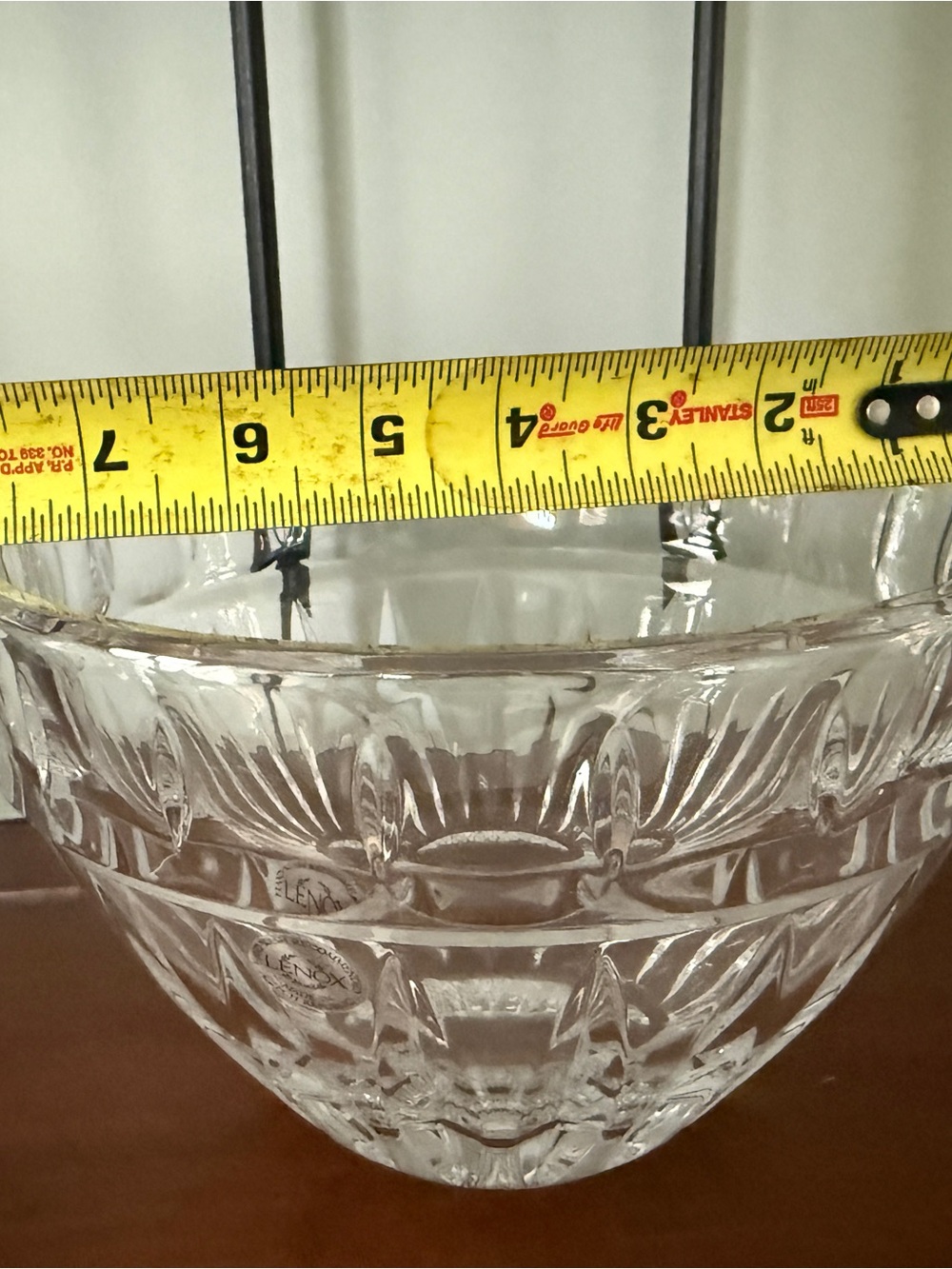 Lenox Crystal Clear Cut Glass Serving Bowl